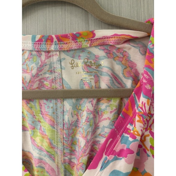 LILLY PULITZER CHRISTIE V NECK T-SHIRT TEE‎ DRESS WOMEN'S SIZE M - Picture 3 of 3